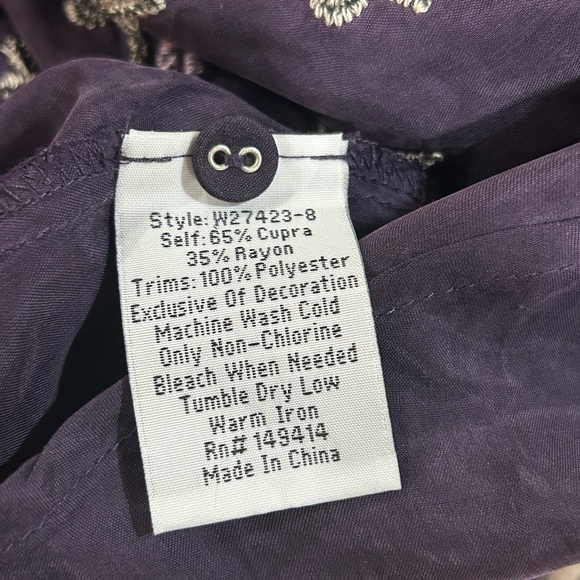 JOHNNY WAS CURACAO OVERSIZED LONG SLEEVE TUNIC IN DEEP PURPLE SIZE XL - Picture 10 of 11